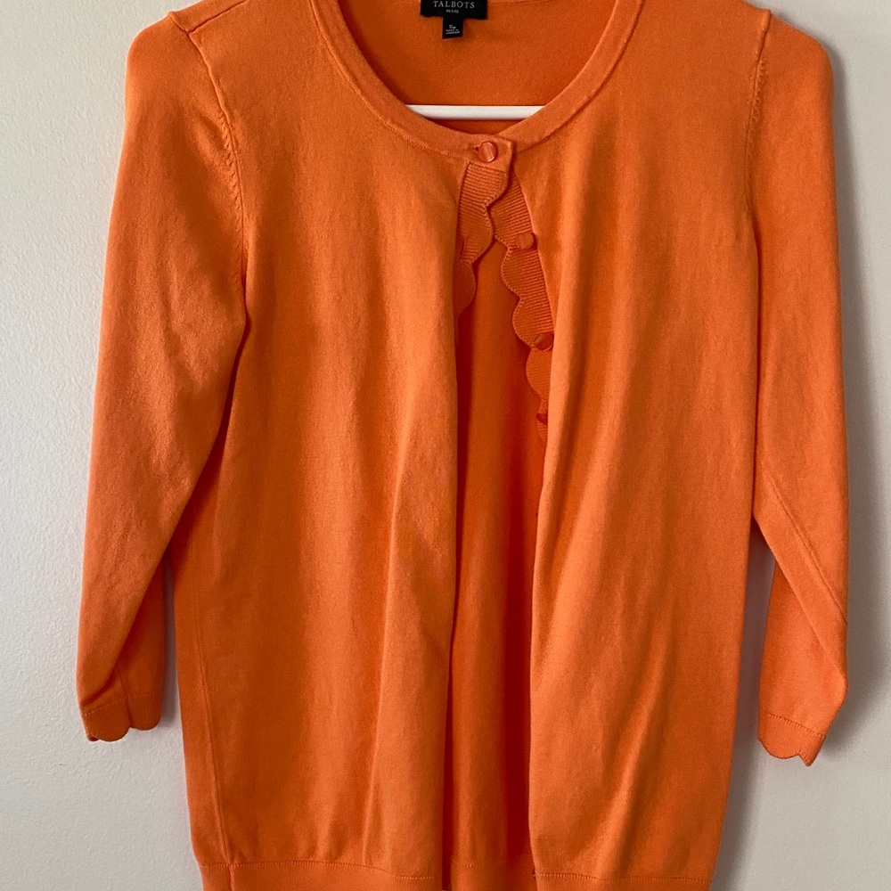 Talbots Petite Bright Orange Sweater